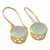 Vermeil chalcedony dangle earrings, 'Elite Discretion' - Gold Vermeil Earrings from India with Chalcedony (image 2b) thumbail