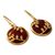 Red onyx and cubic zirconia dangle earrings, 'Eternally Entwined' - Hand Crafted Red Onyx and Cubic Zirconia Dangle Earrings (image 2b) thumbail