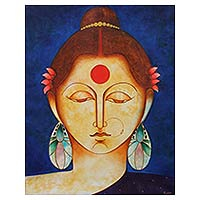 'Satyavati' - Hindu Queen Satyavati Original Fine Art Painting