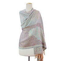 Wool shawl Paisley Dream India