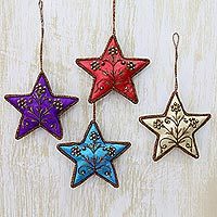 Embroidered ornaments,