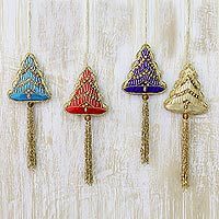 Embroidered ornaments,
