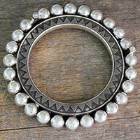 Sterling silver bangle bracelet,