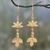 Gold vermeil dangle earrings, 'Leaves and Petals' - Indian Artisan Crafted Dangle Earrings in 22k Gold Vermeil thumbail