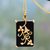 Gold vermeil onyx pendant necklace, 'Forever You in Black' - Black Onyx and Gold Vermeil Necklace with Cubic Zirconia thumbail