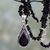 Onyx pendant necklace, 'Queen of the Night' - Mughal Inspired Black Onyx Necklace in Sterling Silver thumbail