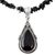 Onyx pendant necklace, 'Queen of the Night' - Mughal Inspired Black Onyx Necklace in Sterling Silver (image 2b) thumbail