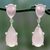 Chalcedony dangle earrings, 'Pink Brilliance' - Sterling Silver Dangle Earrings with Pink Chalcedony and CZ thumbail