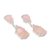 Chalcedony dangle earrings, 'Pink Brilliance' - Sterling Silver Dangle Earrings with Pink Chalcedony and CZ (image 2b) thumbail