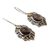 Smoky quartz and citrine dangle earrings, 'Royal Consort' - Ornate Silver Earrings with Smoky Quartz and Citrine (image 2b) thumbail
