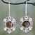 Labradorite and blue topaz dangle earrings, 'Royal Consort' - Artisan Earrings with Labradorite and Blue Topaz in Silver thumbail