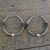 Sterling silver hoop earrings, 'Ancient Mughal' - Indian Endless Hoop Style Earrings in 925 Sterling Silver thumbail