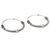 Sterling silver hoop earrings, 'Ancient Mughal' - Indian Endless Hoop Style Earrings in 925 Sterling Silver (image 2b) thumbail