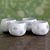 Iron tealight holders, 'Tawang Snowflakes' (set of 4) - Set of 4 White Iron Snowflake Tealight Candleholders (image 2) thumbail