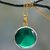 Gold vermeil onyx pendant necklace, 'Ecstasy in Green' - Handcrafted Green Onyx 18k Gold Vermeil Pendant Necklace thumbail