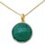 Gold vermeil onyx pendant necklace, 'Ecstasy in Green' - Handcrafted Green Onyx 18k Gold Vermeil Pendant Necklace (image 2a) thumbail