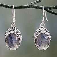 Labradorite dangle earrings,
