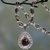 Smoky quartz pendant necklace, 'Princess Mist' - Smoky Quartz Pendant Necklace with Silver and Crystal Quartz thumbail