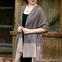 100% cashmere shawl Mountain Breeze India