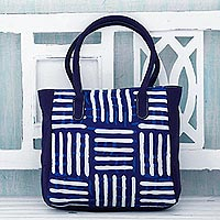 Cotton tote bag Blue Directions India