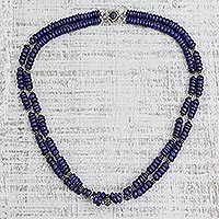 Lapis lazuli beaded necklace,