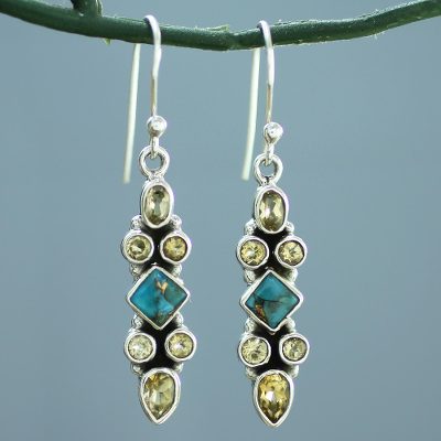 Citrine dangle earrings, Fascinating Shapes