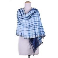 Cotton and silk blend shawl,