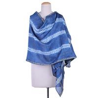 Cotton and silk blend shawl,