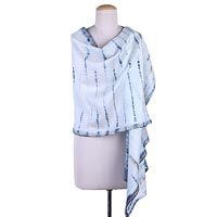 Cotton and silk blend shawl,