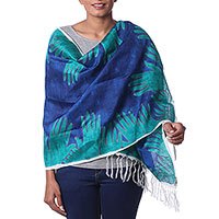 Hand painted silk shawl,