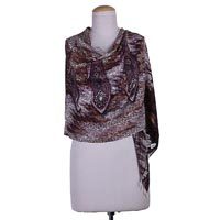 Hand painted silk shawl,