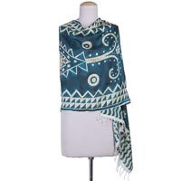 Hand painted silk shawl,