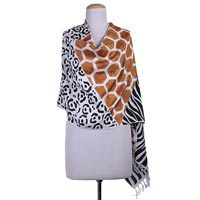 Hand painted silk shawl,