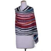 Hand painted silk shawl,