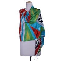 Hand painted silk shawl,
