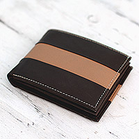 Leather bifold wallet Coffee Delight India