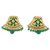 Gold plated onyx chandelier earrings, 'Green Glamour' - Handmade Gold Sterling Silver Chandelier Earrings India (image 2a) thumbail