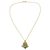 Gold plated onyx pendant necklace, 'Golden Peacock' - Hand Made Gold Sterling Silver Onyx Pendant Necklace India (image 2b) thumbail