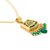Gold plated onyx pendant necklace, 'Golden Peacock' - Hand Made Gold Sterling Silver Onyx Pendant Necklace India (image 2c) thumbail