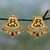 Gold plated hessonite chandelier earrings, 'Glorious Glamour' - Gold Plated Hessonite Chandelier Earrings from India thumbail
