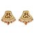 Gold plated hessonite chandelier earrings, 'Glorious Glamour' - Gold Plated Hessonite Chandelier Earrings from India (image 2a) thumbail