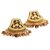 Gold plated hessonite chandelier earrings, 'Glorious Glamour' - Gold Plated Hessonite Chandelier Earrings from India (image 2b) thumbail