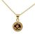 Gold plated pendant necklace, 'Floral Disc' - Gold Plated Silver Floral Pendant Necklace from India (image 2a) thumbail