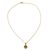 Gold plated pendant necklace, 'Floral Disc' - Gold Plated Silver Floral Pendant Necklace from India (image 2b) thumbail
