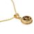 Gold plated pendant necklace, 'Floral Disc' - Gold Plated Silver Floral Pendant Necklace from India (image 2c) thumbail
