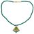 Gold plated onyx pendant necklace, 'Floral Green Allure' - Gold Filigree Onyx Floral Pendant Necklace from India (image 2b) thumbail