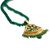 Gold plated onyx pendant necklace, 'Floral Green Allure' - Gold Filigree Onyx Floral Pendant Necklace from India (image 2c) thumbail