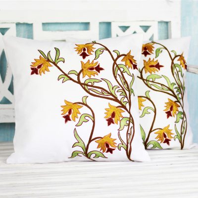 Cotton cushion covers, Spring Grandeur (pair)