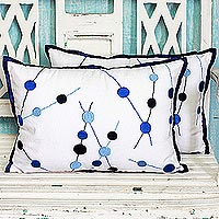 Cotton cushion covers Bubble Delight pair India