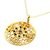 Gold plated blue topaz and amethyst pendant necklace, 'Golden Vines' - Amethyst Blue Topaz Cubic Zirconia Gold Plated Necklace (image 2d) thumbail